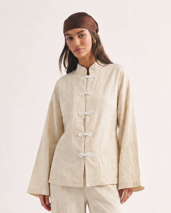 FROG CLOSURE COTTON SHIRT