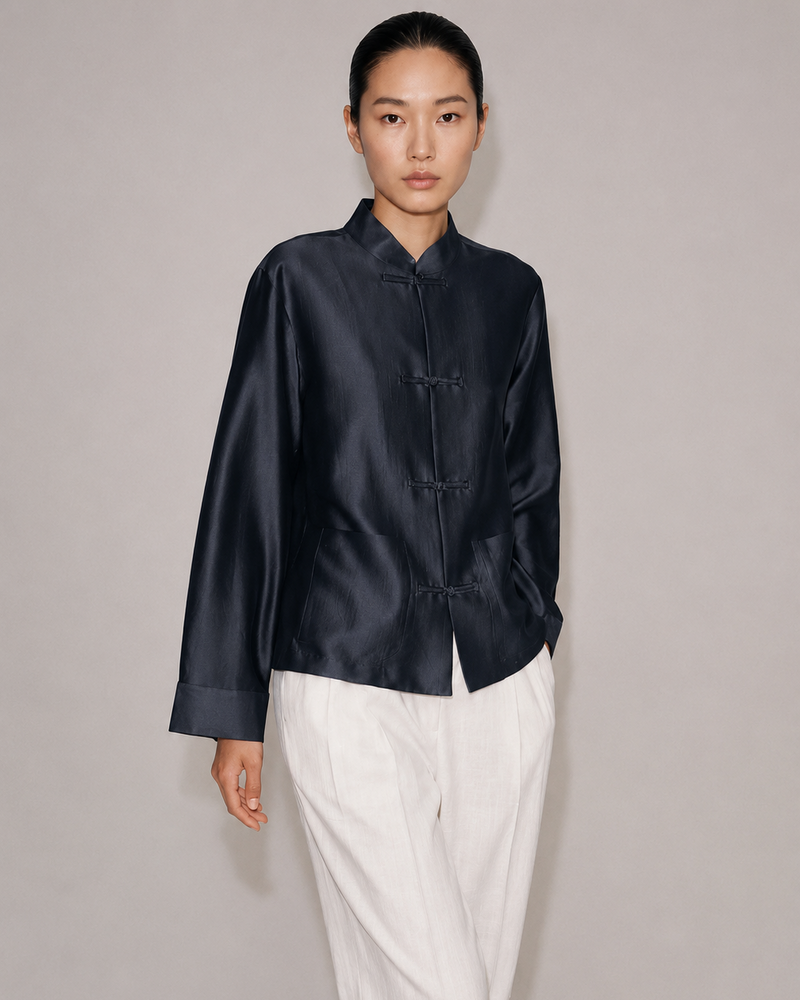 MANDARIN FROG CLOSURE SHIRT