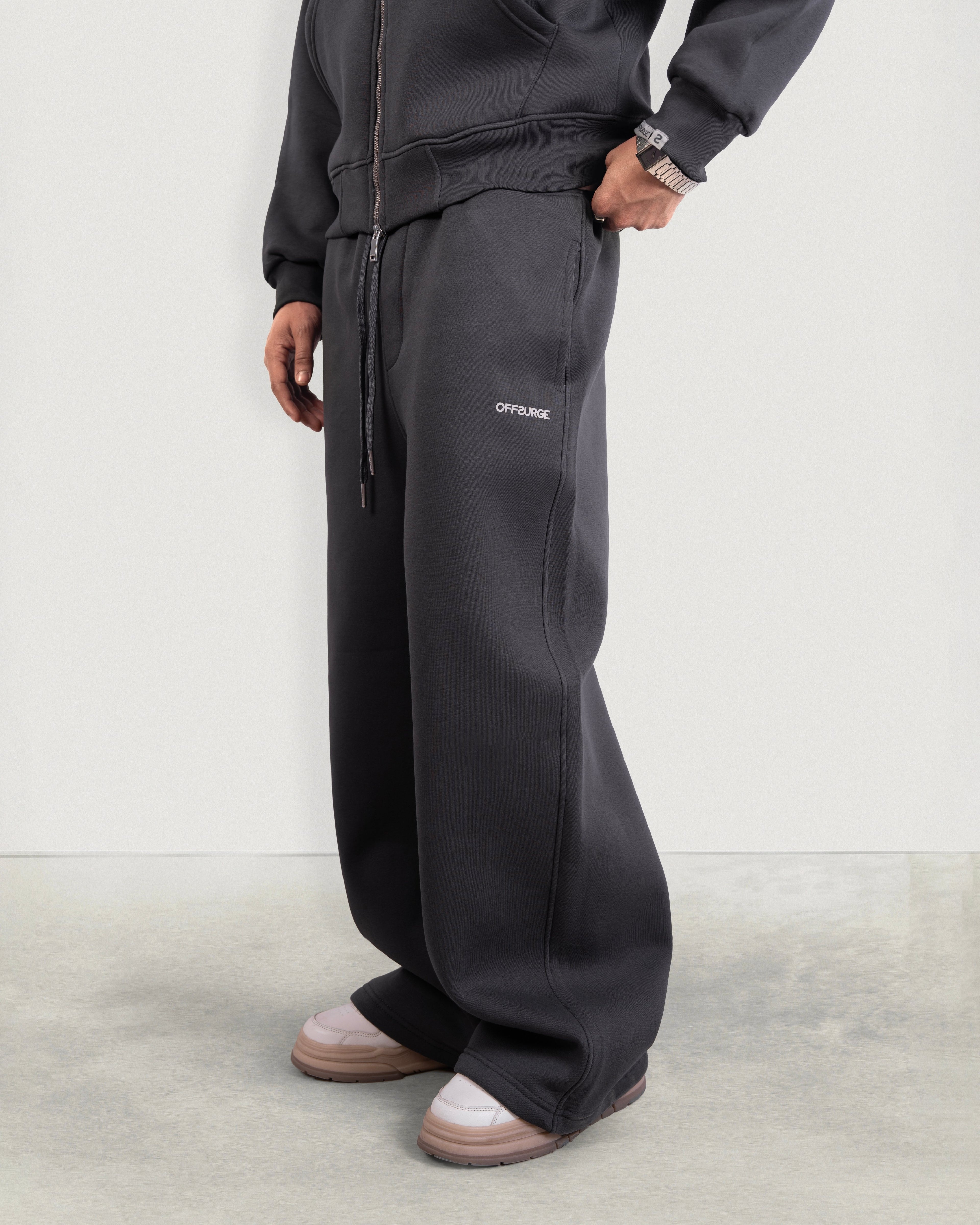 Wide-leg Fleece Sweatpants