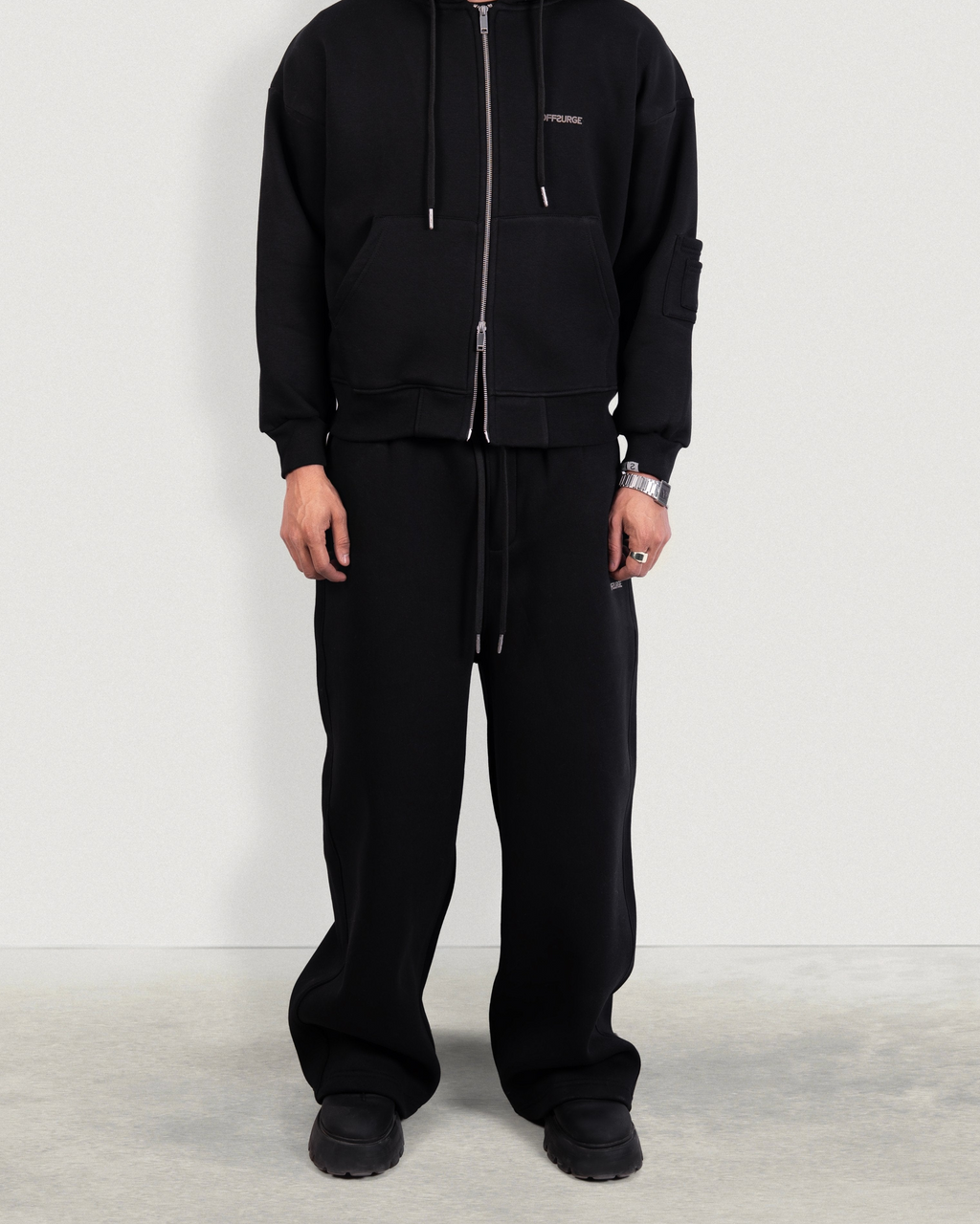 Wide-leg Fleece Sweatpants