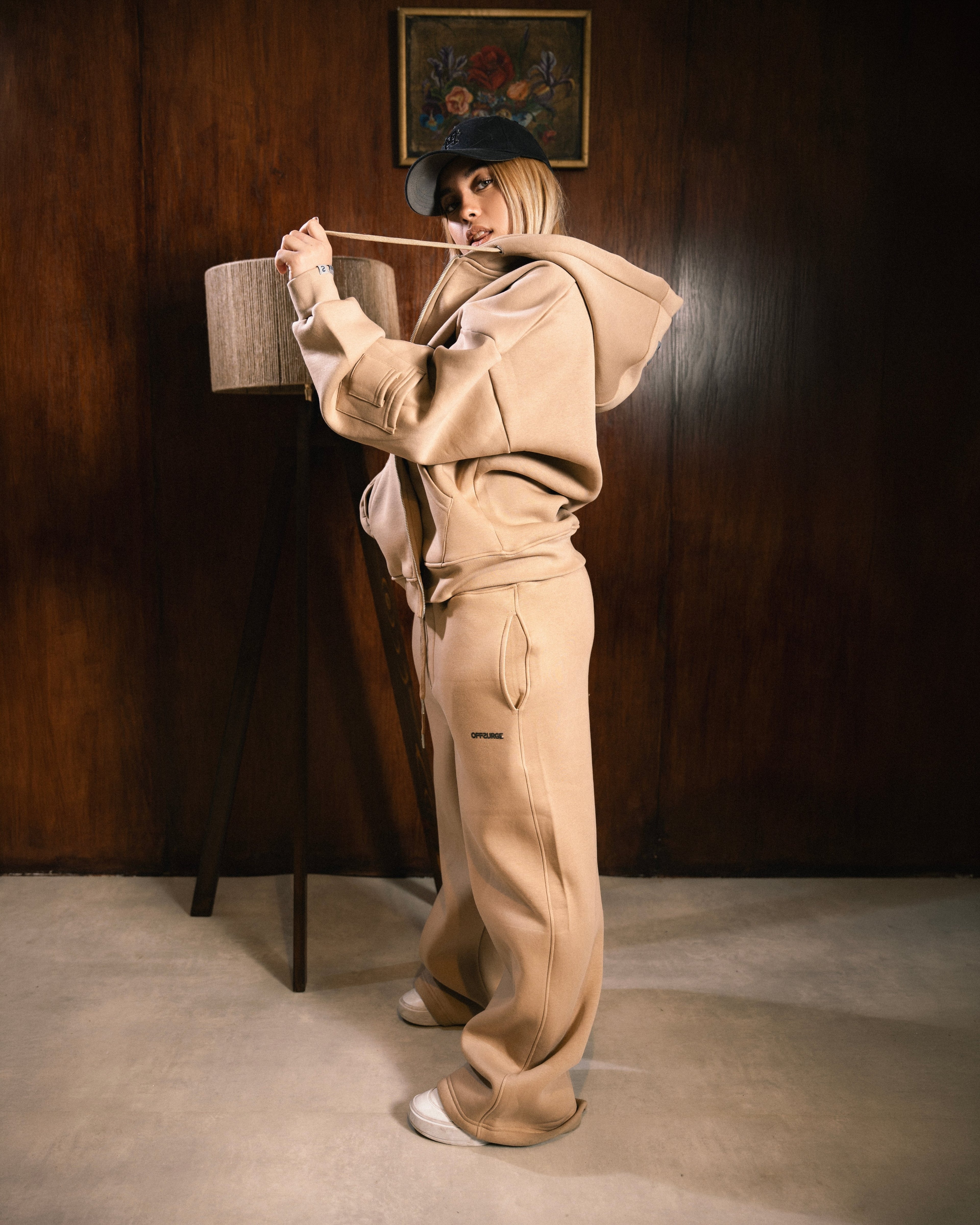 Wide-leg Fleece Sweatpants