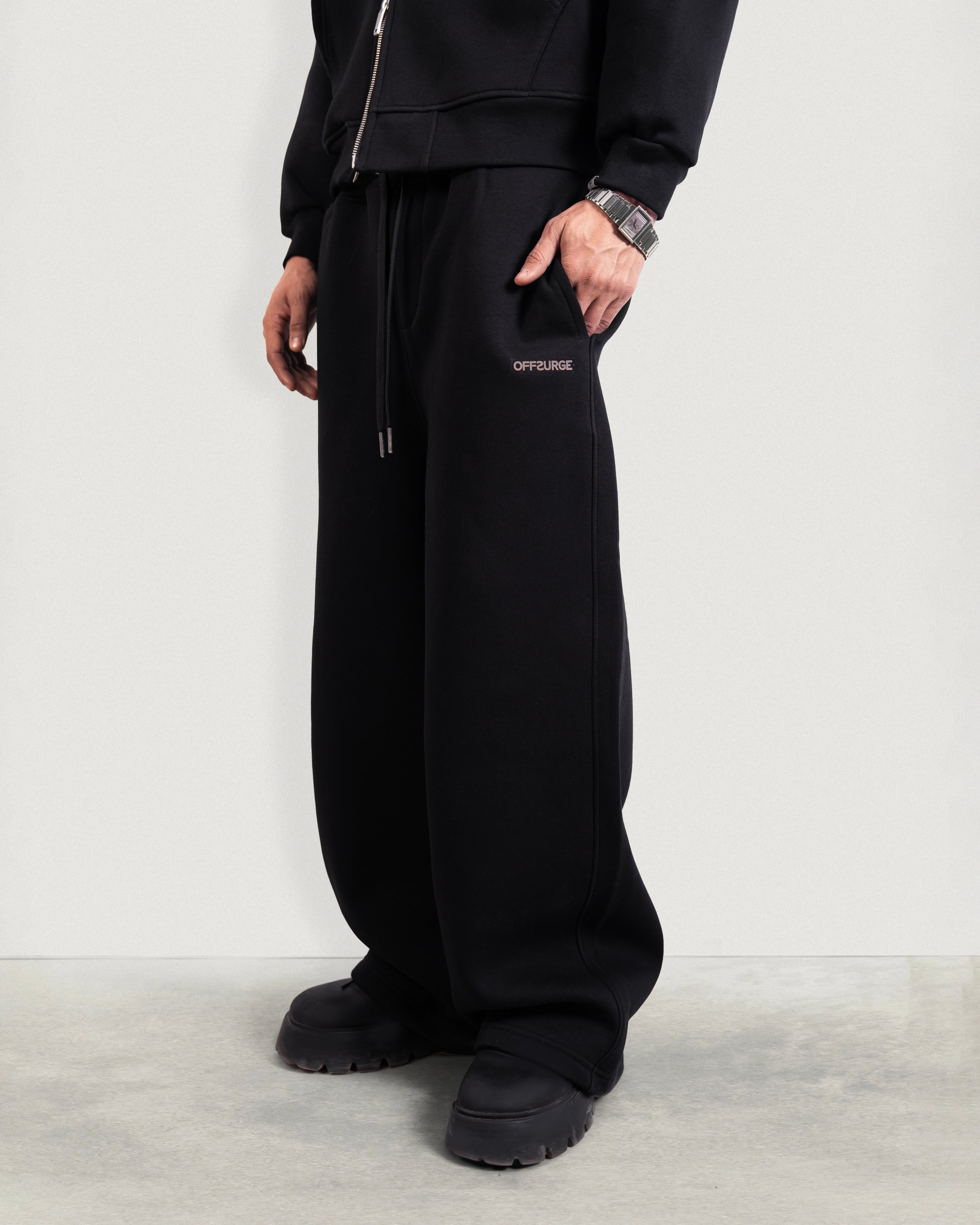 Wide-leg Fleece Sweatpants