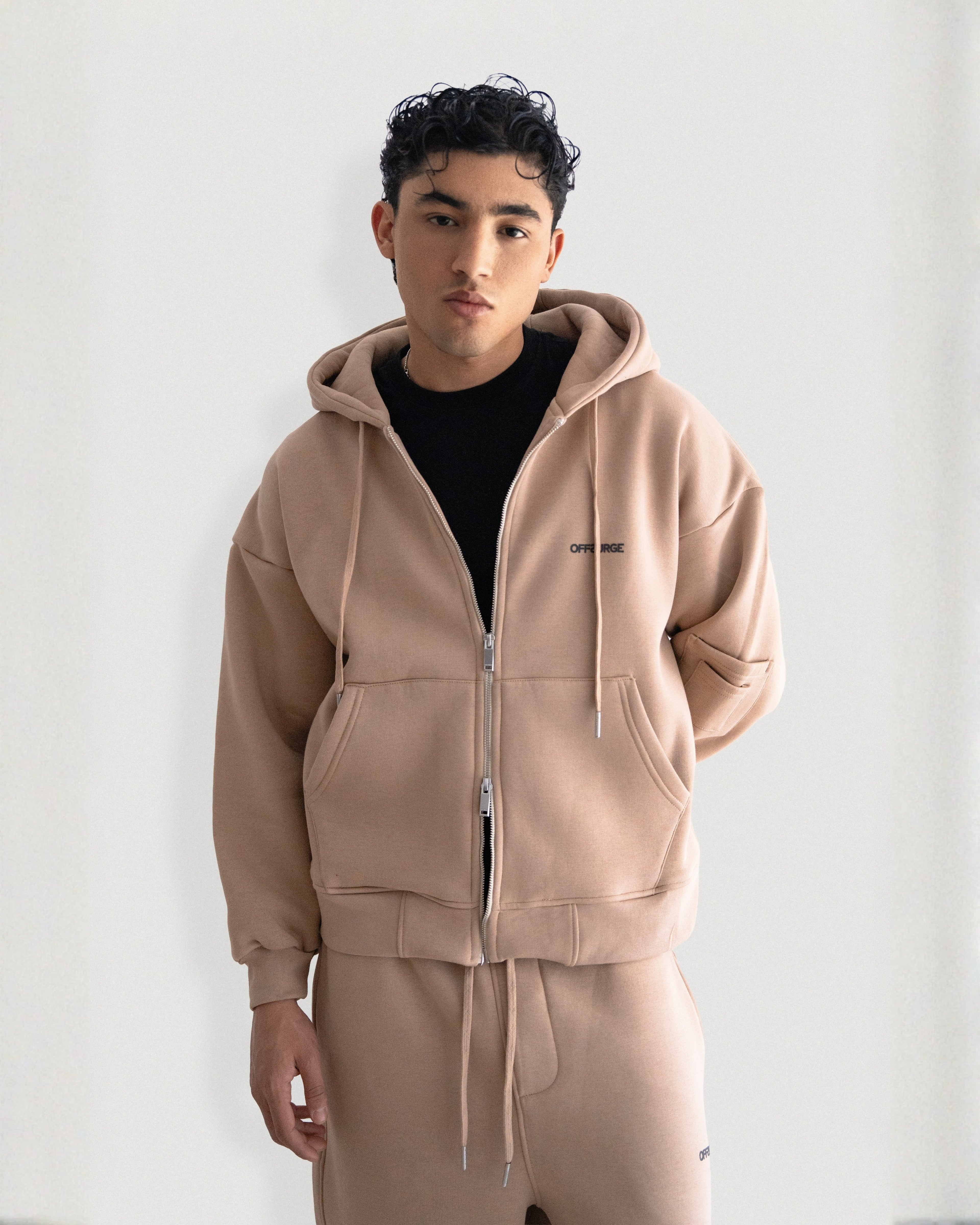 Relaxed Full Zip Up Hoodie