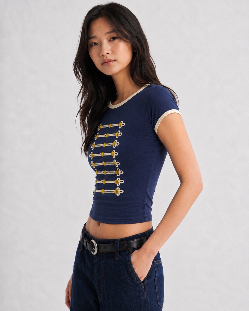 MILITARY PRINT BABY TEE