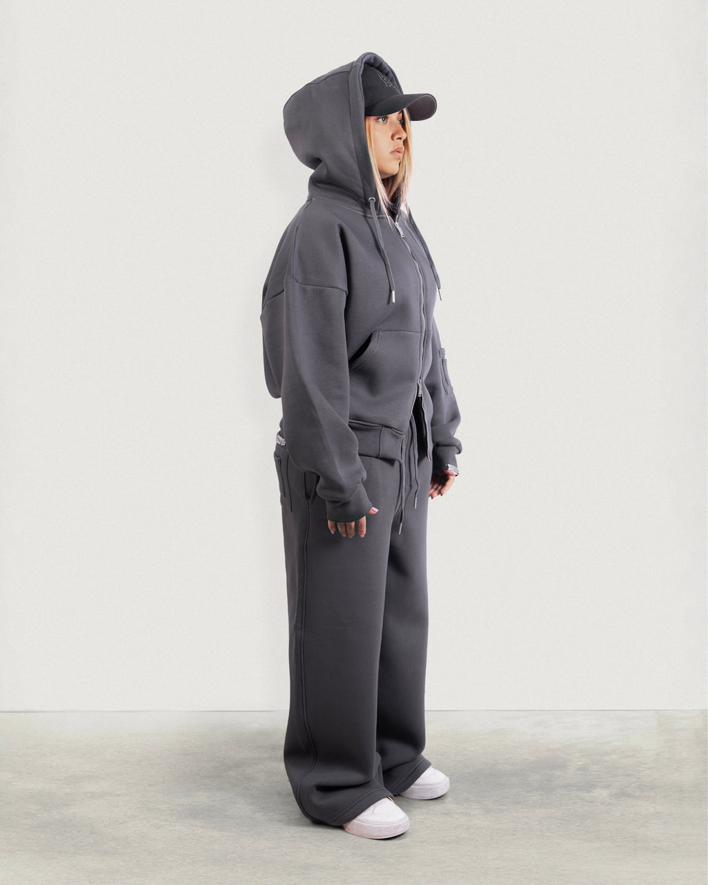 Relaxed Full Zip Up Hoodie