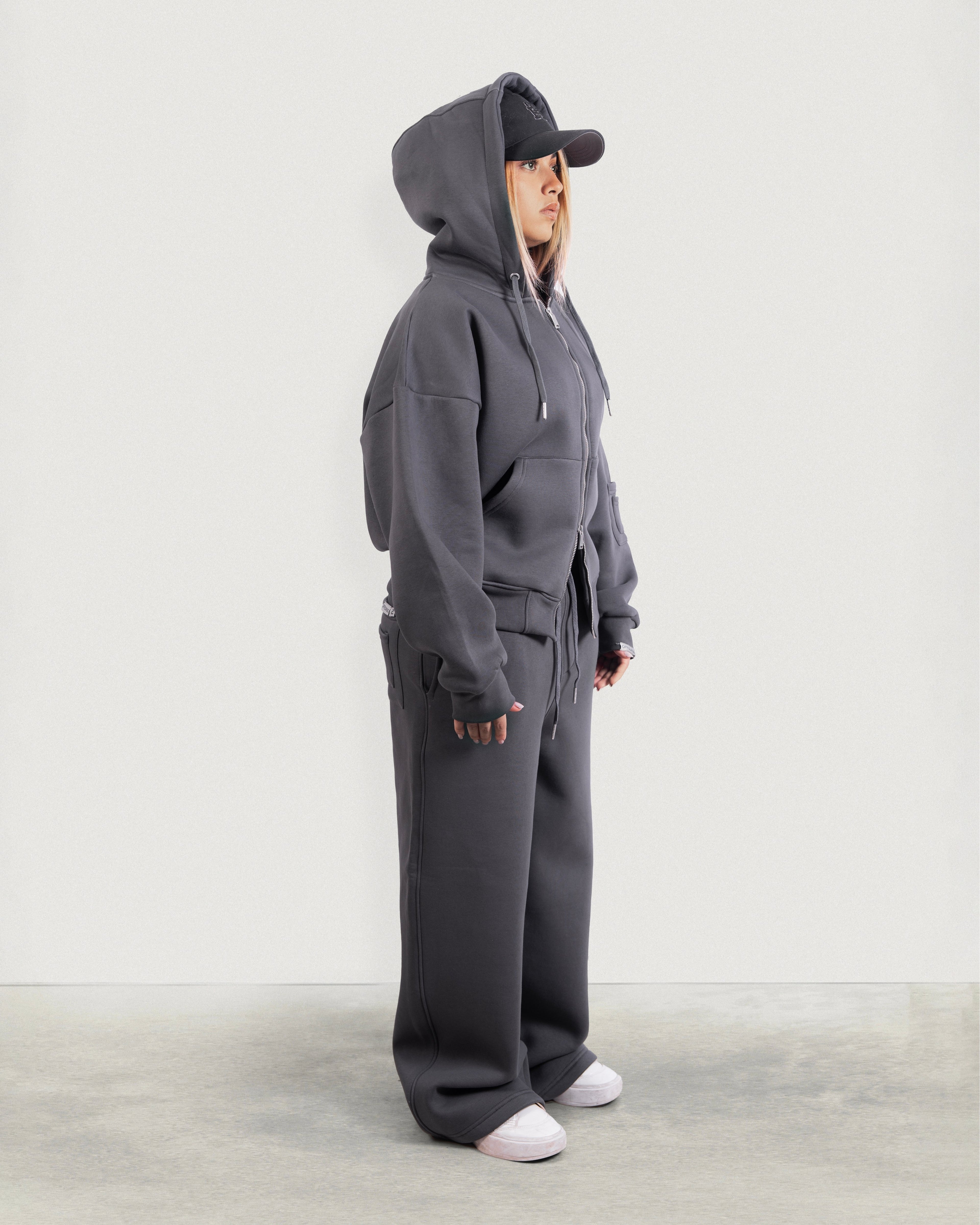 Relaxed Full Zip Up Hoodie