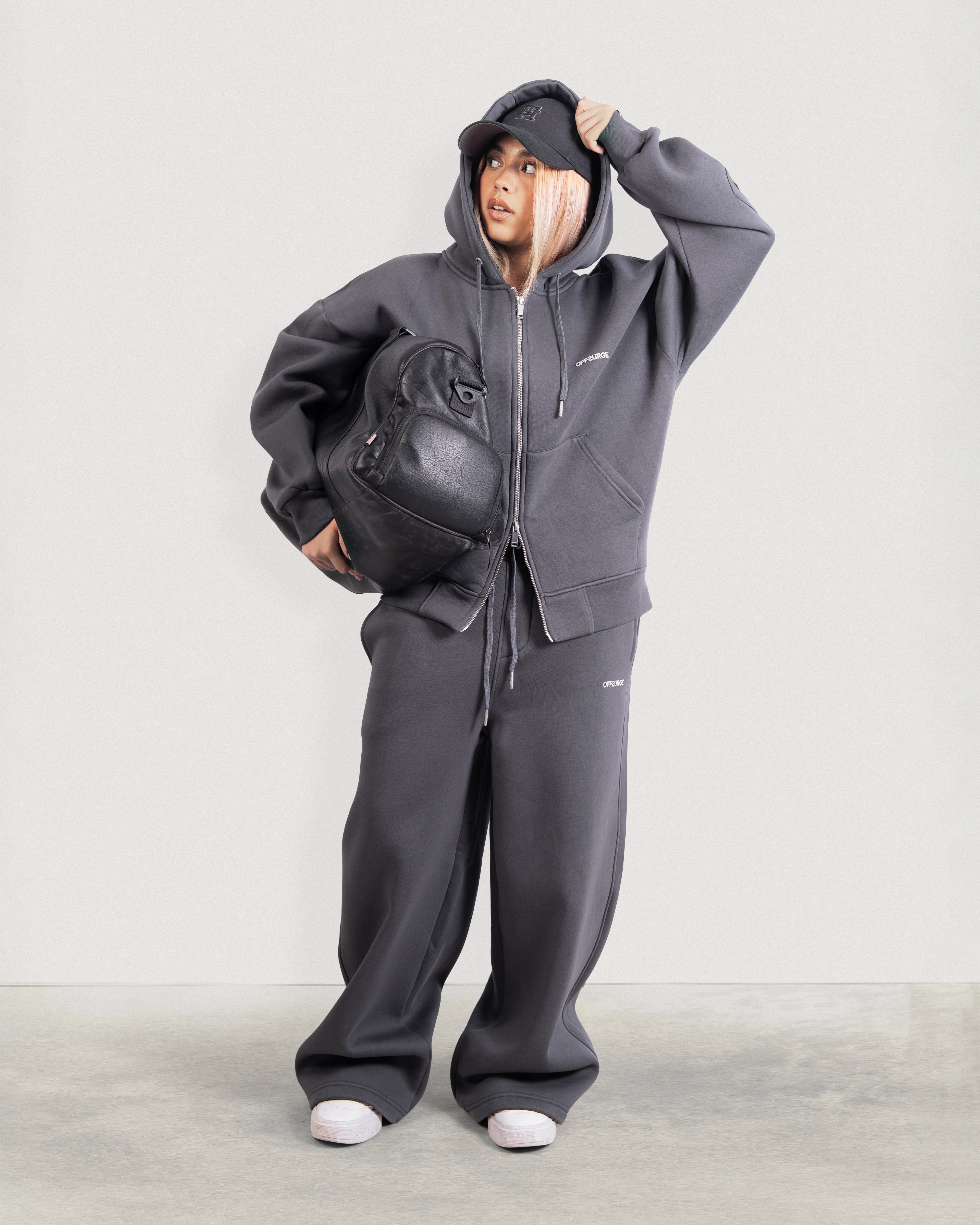 Relaxed Full Zip Up Hoodie