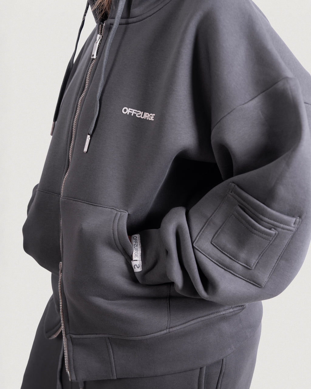 Relaxed Full Zip Up Hoodie