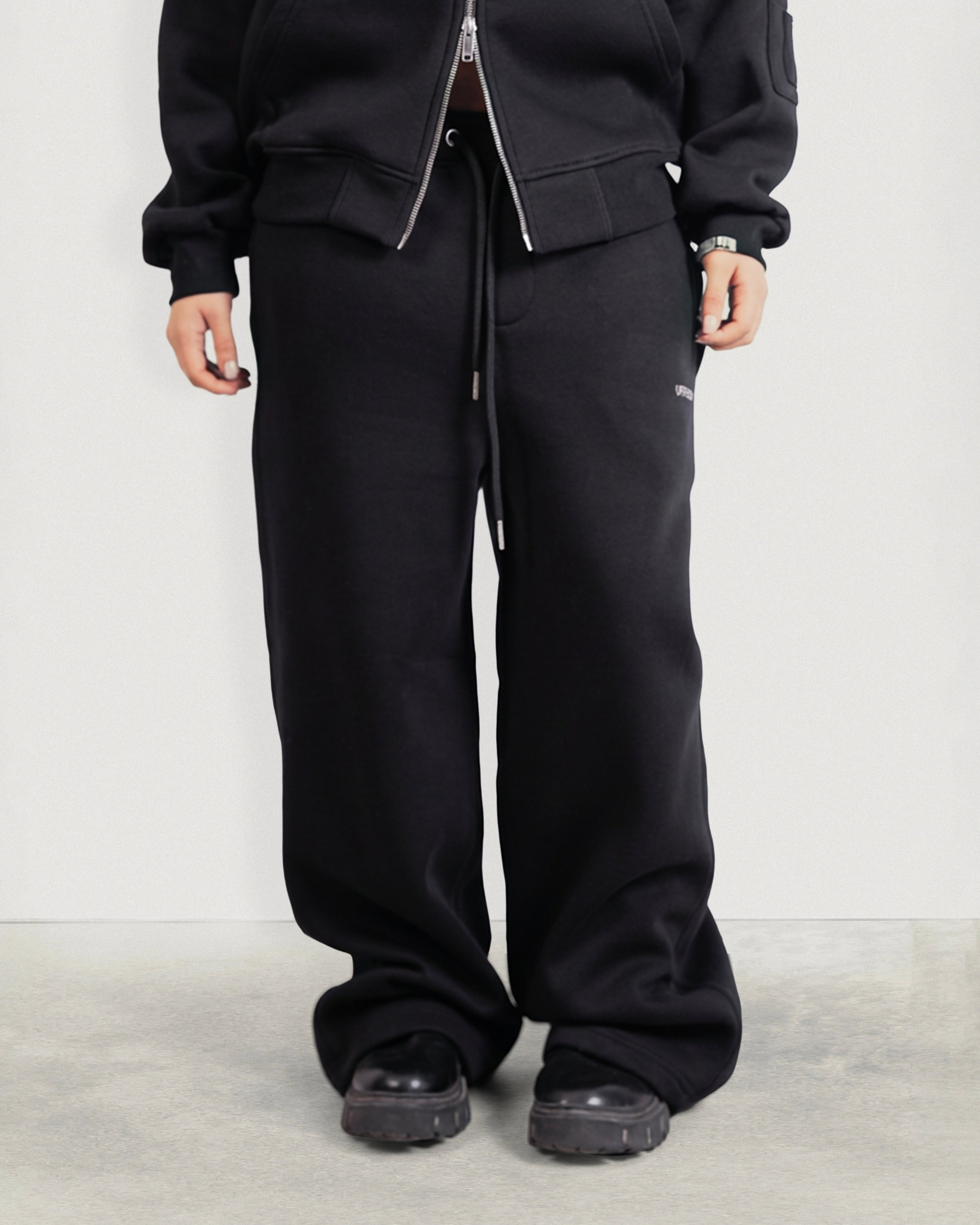 Wide-leg Fleece Sweatpants