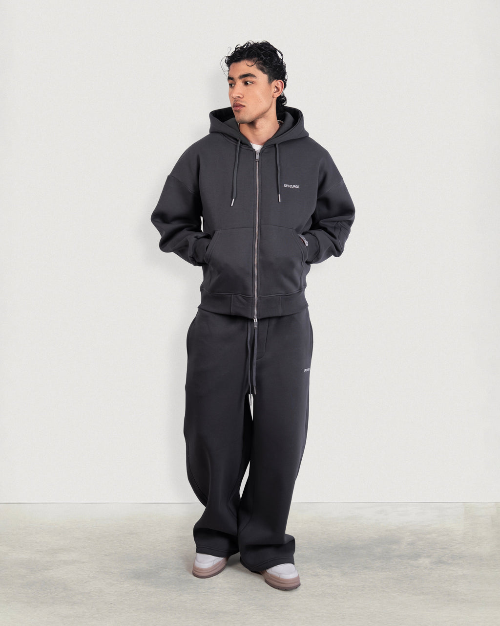 Relaxed Full Zip Up Hoodie