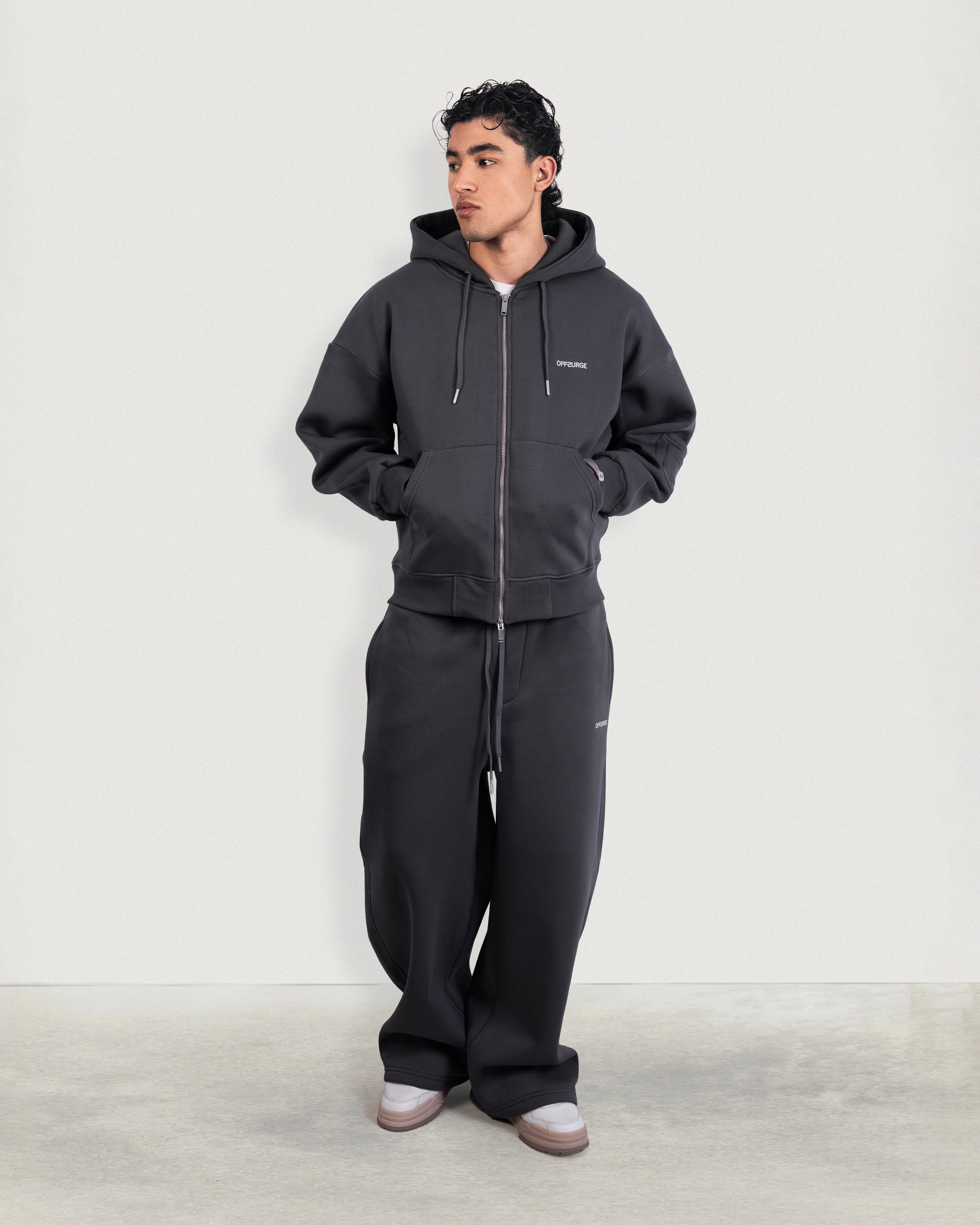 Relaxed Full Zip Up Hoodie