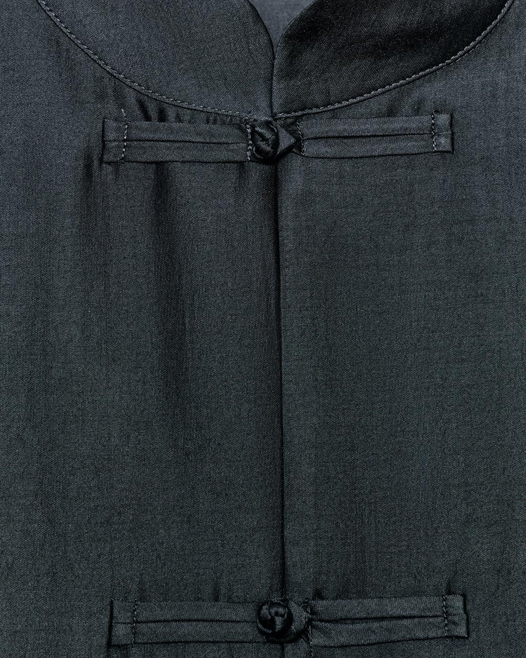 OFFSURGE Mandarin Frog Closure Shirt in Navy