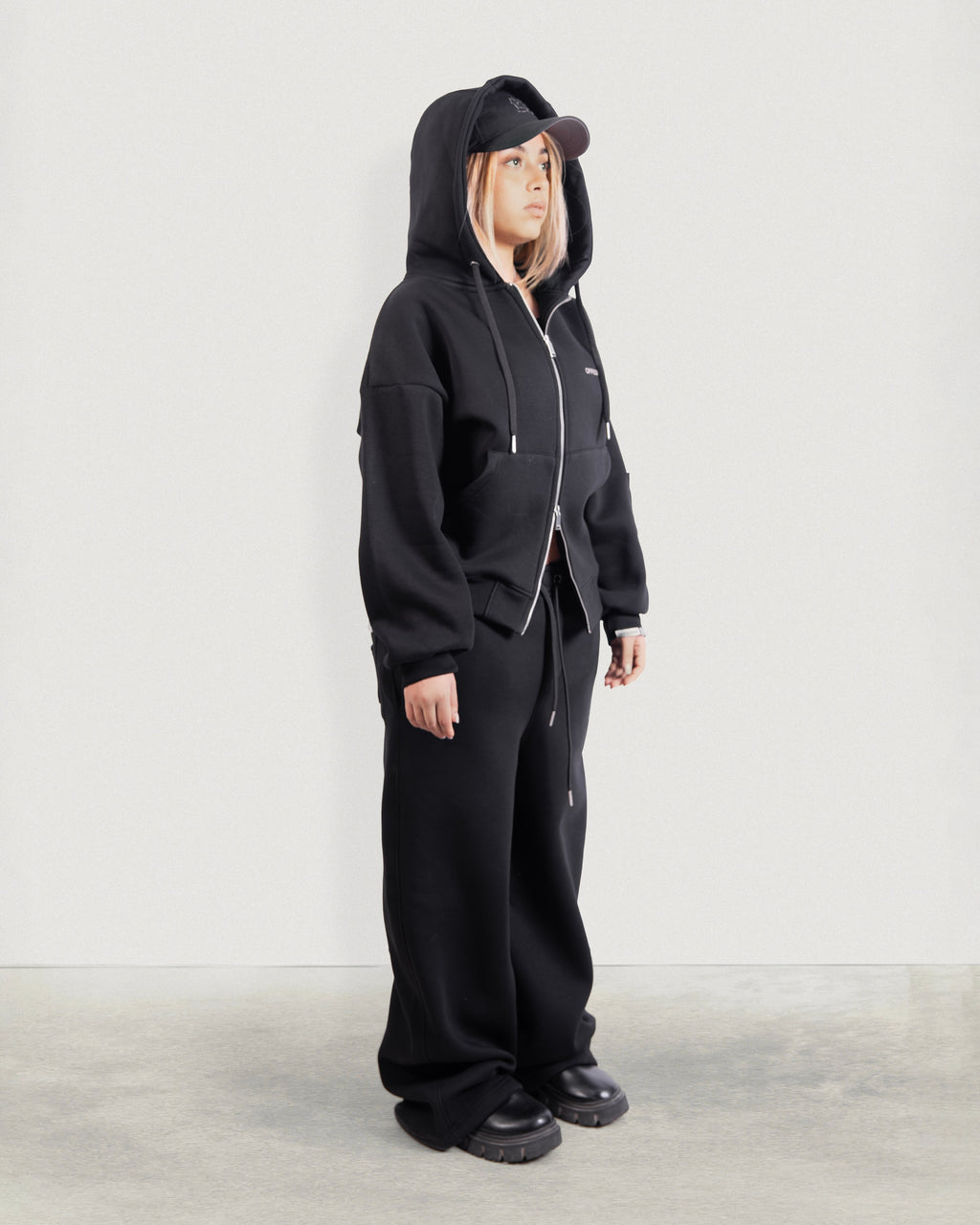 Relaxed Full Zip Up Hoodie