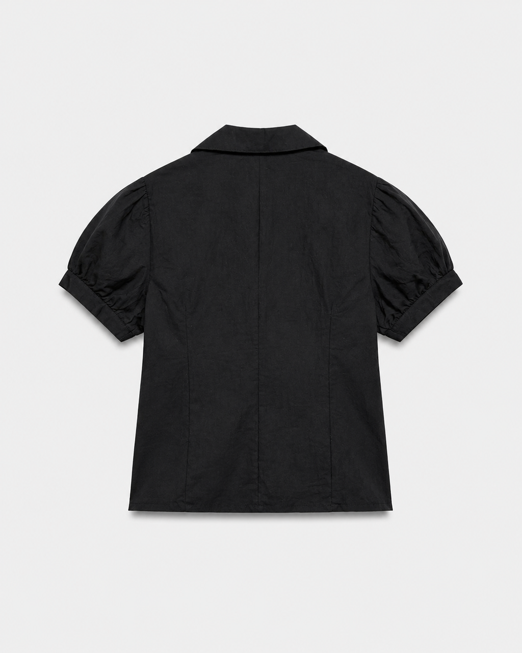 OFFSURGE Double Button Puff Sleeve Top in Black