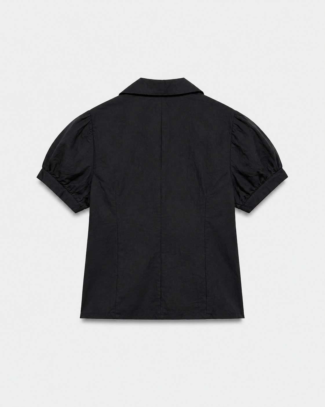 OFFSURGE Double Button Puff Sleeve Top in Black