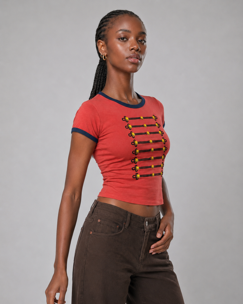 MILITARY PRINT BABY TEE