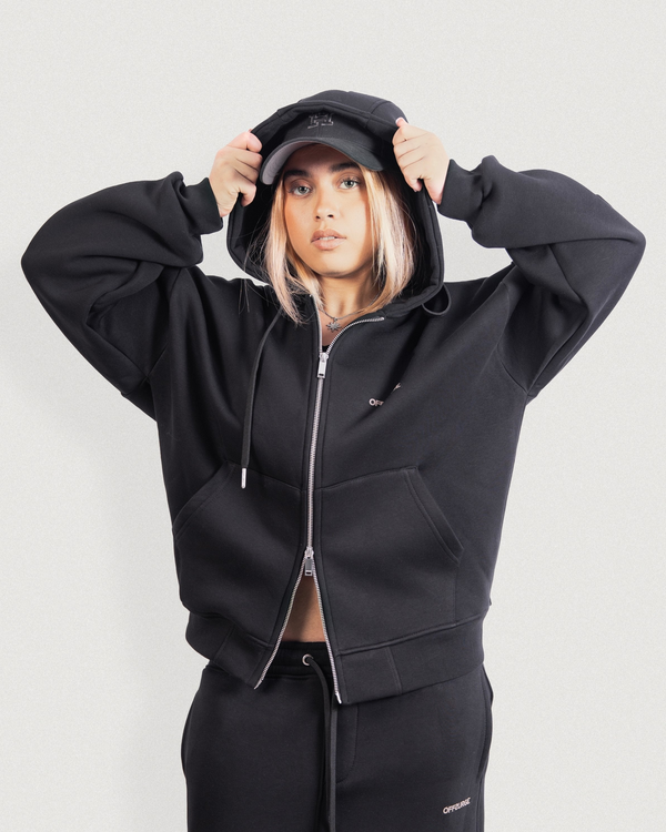 Relaxed Full Zip Up Hoodie