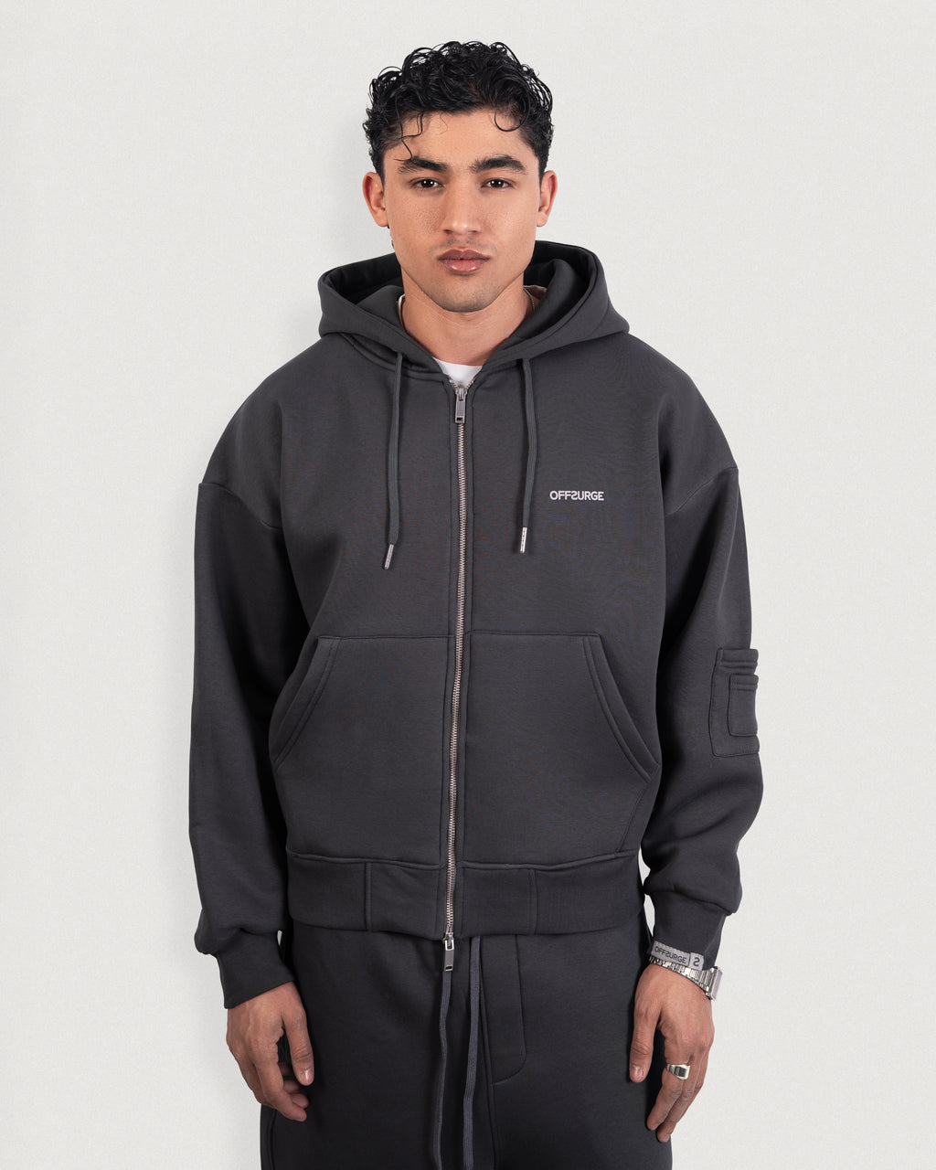 Relaxed Full Zip Up Hoodie