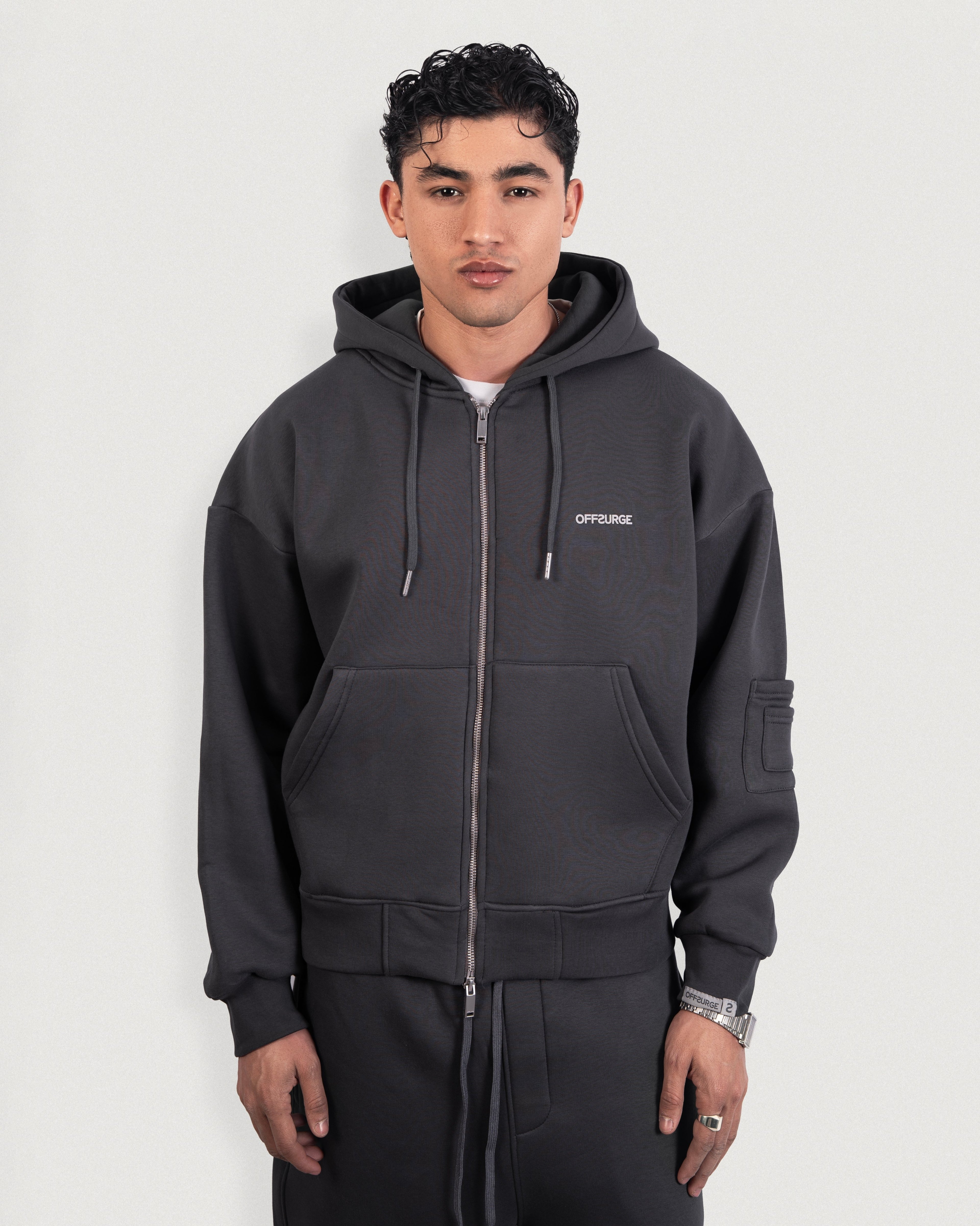 Relaxed Full Zip Up Hoodie