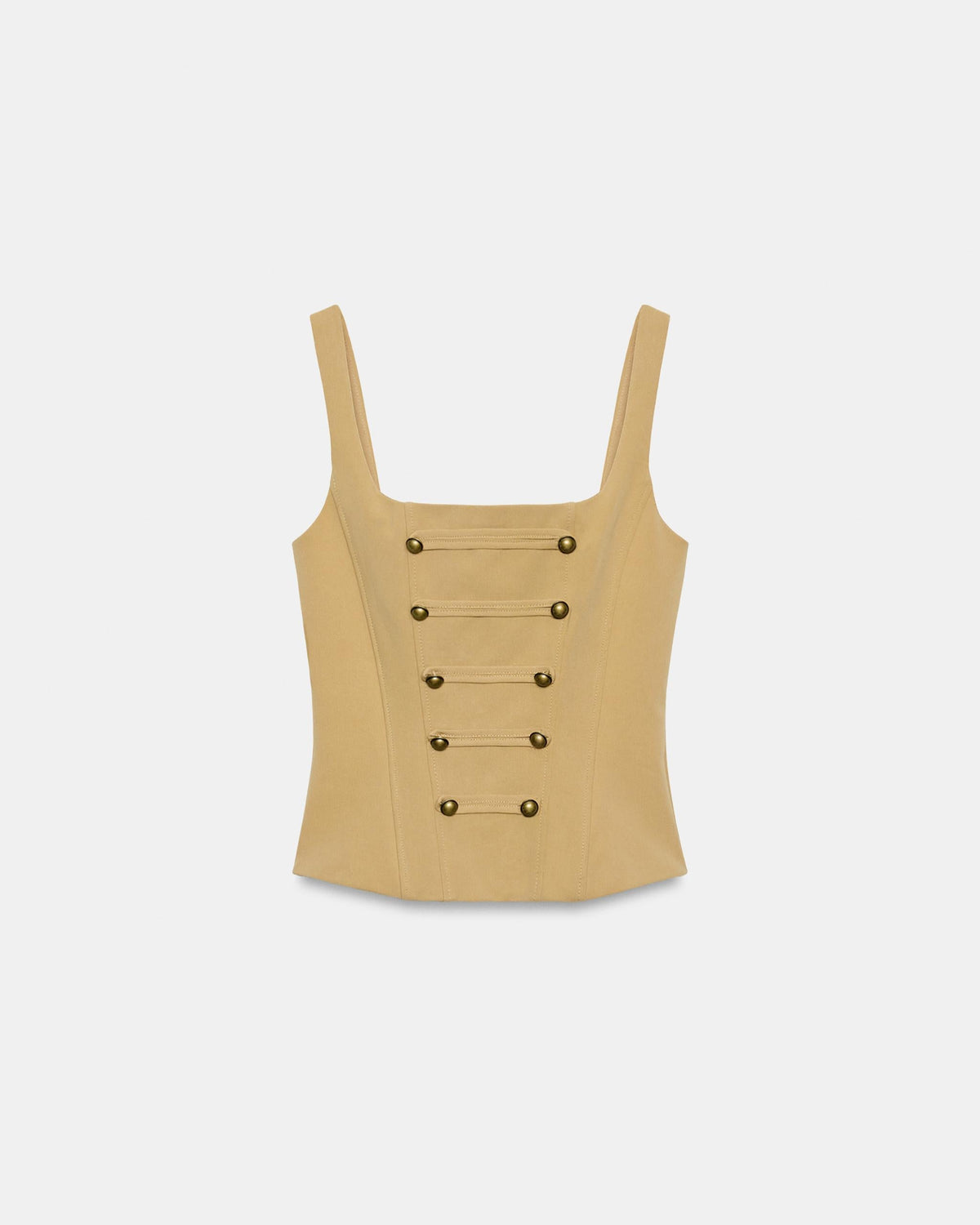 OFFSURGE Frog Closure Corset Top in Khaki