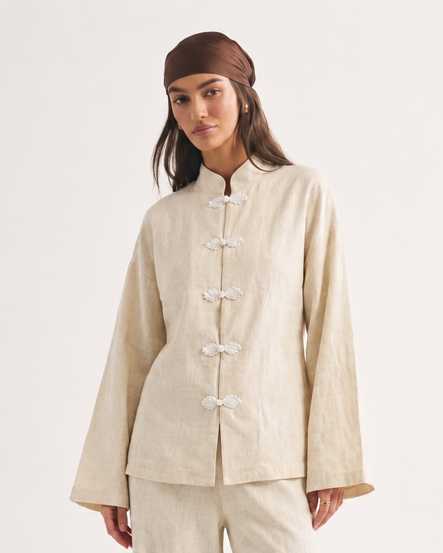FROG CLOSURE COTTON SHIRT