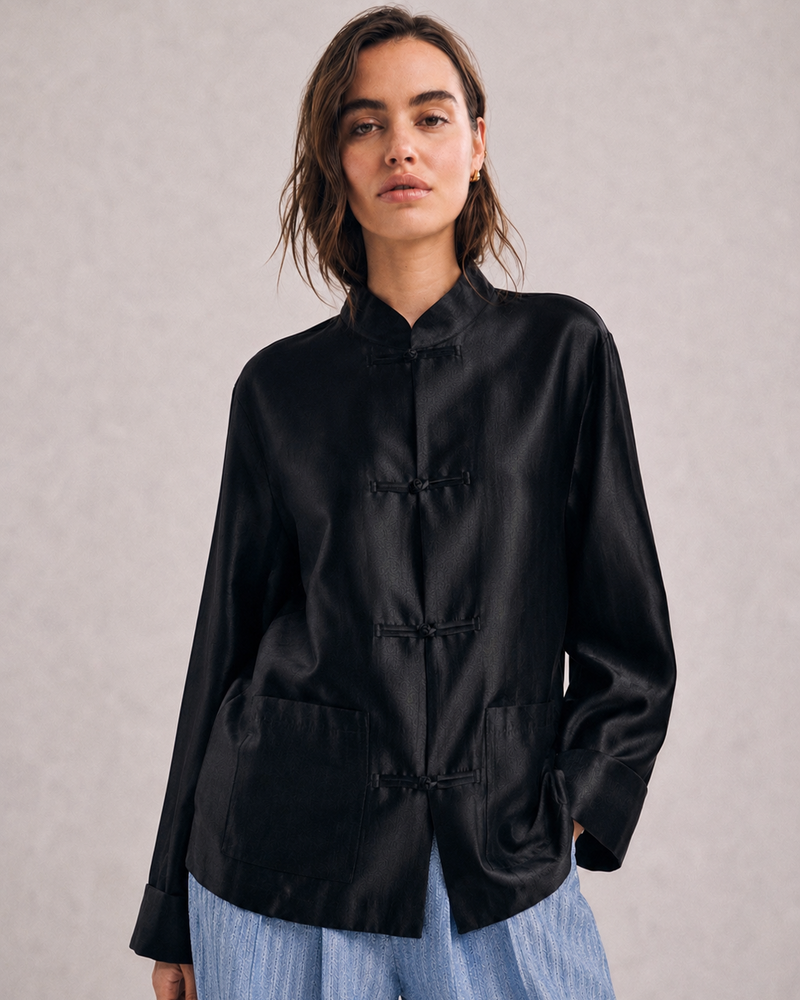 MANDARIN FROG CLOSURE SHIRT