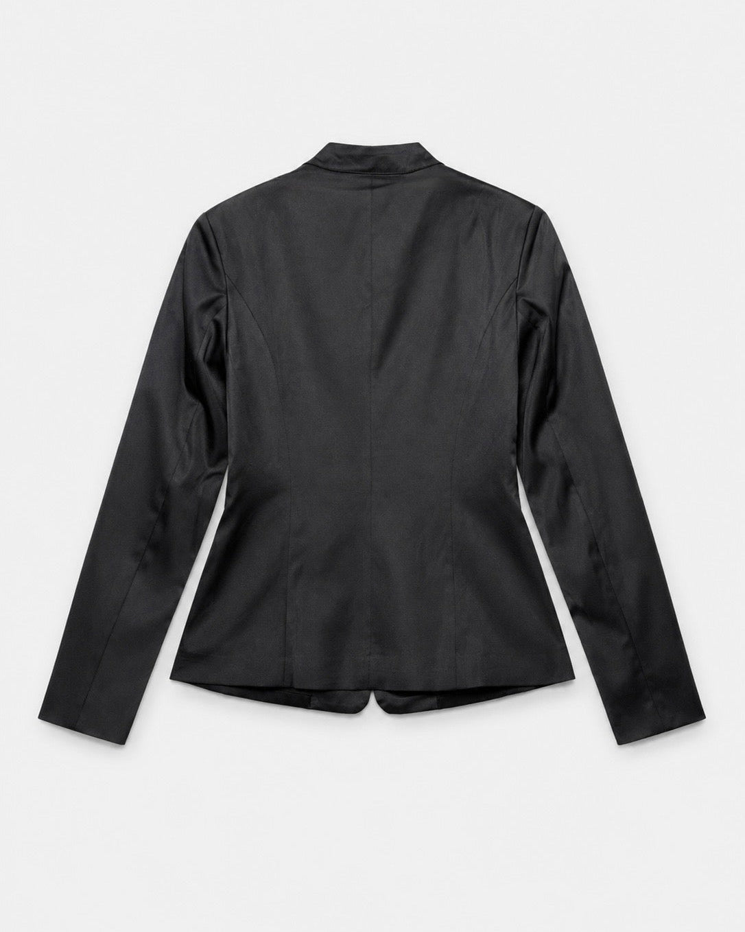 OFFSURGE Satin Frog Closure Blazer in Black
