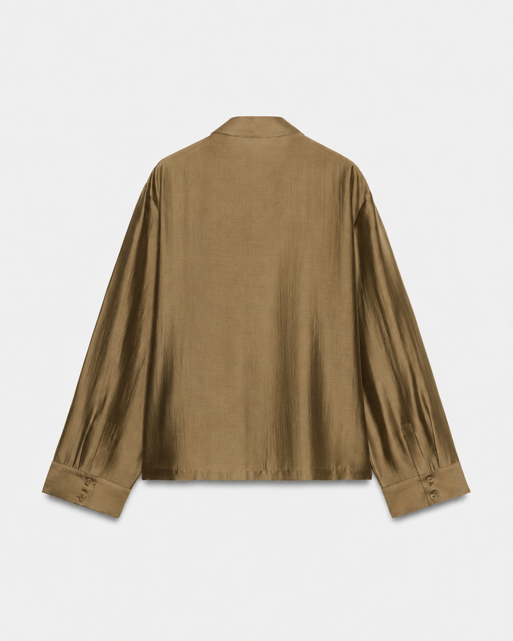 OFFSURGE Mandarin Frog Closure Shirt in Olive Brown