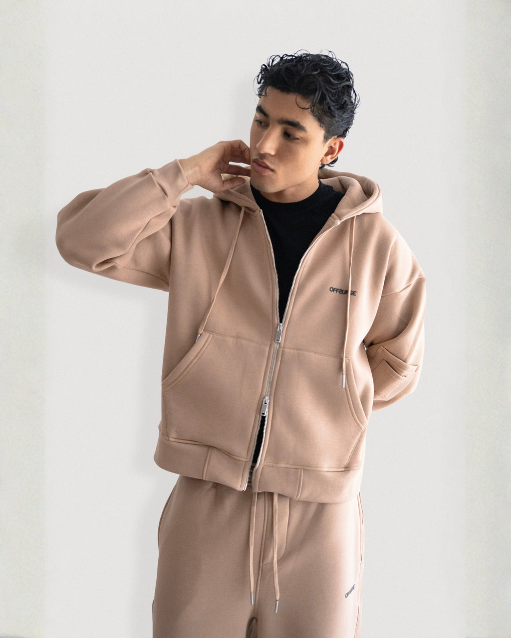 Relaxed Full Zip Up Hoodie