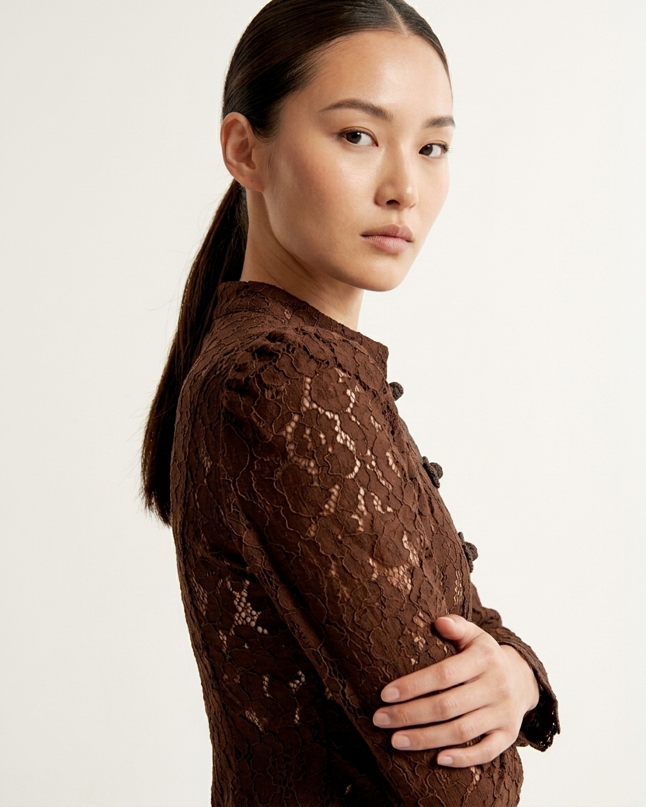 LACE MANDARIN TOP